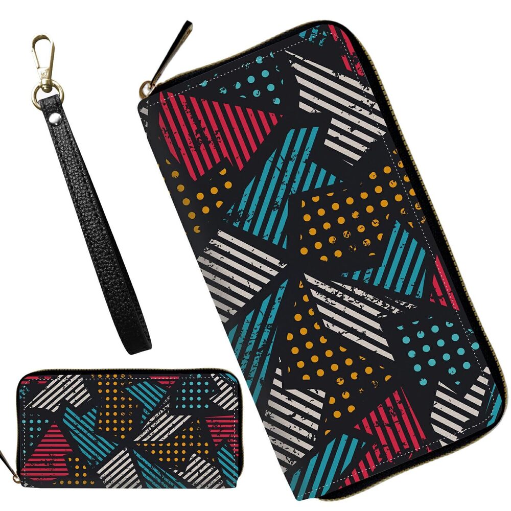 8504 Wristlet Wallets , Wallet Clutch Purse with Removable Wrist Strap Zip